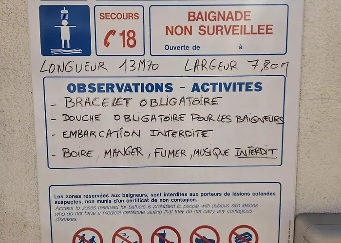 Climatise Centre Port Avec Piscine & Parking 아파트 아그